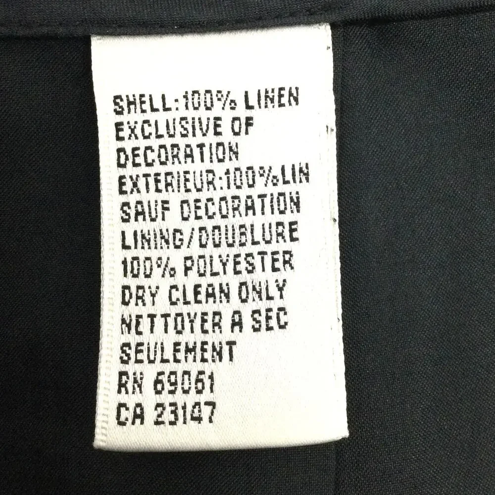 Talbots 90s Whimisgoth Artsy Linen Embroidered Nature Retro High Rise Pant 12